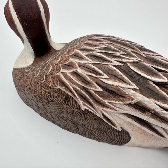 Handmade Carved Wood PINTAIL Duck Decoy Folk Art Artist Erik Vande Bogart Maine - Picture 9 of 10